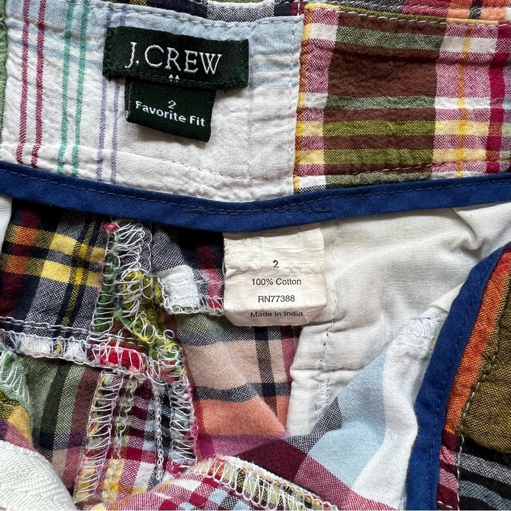 Vintage J.Crew Madras Plaid Capris – Summer 2008 – Size 2 🌞 - Picture 3 of 8